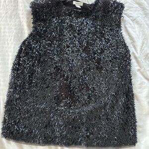 H&M Black Textured Sleeveless Top